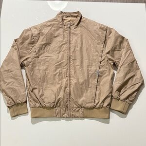 Trader Bay Men's Yellow Bomber Windbreaker Full Zip Jacket VTG Size M